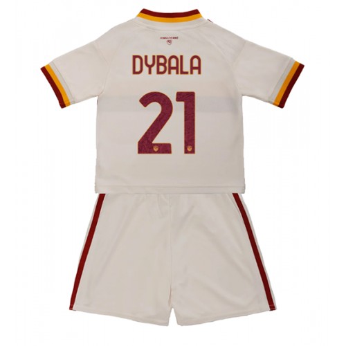Stroje piłkarskie AS Roma Paulo Dybala #21 Koszulka Wyjazdowej dla dzieci 2026-27 Krótki Rękaw (+ szorty)
